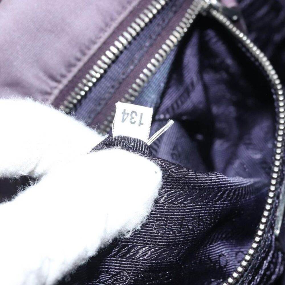 Prada Buckle Dome Satchel Tessuto Purple Nylon Handbag - Picture 7 of 16